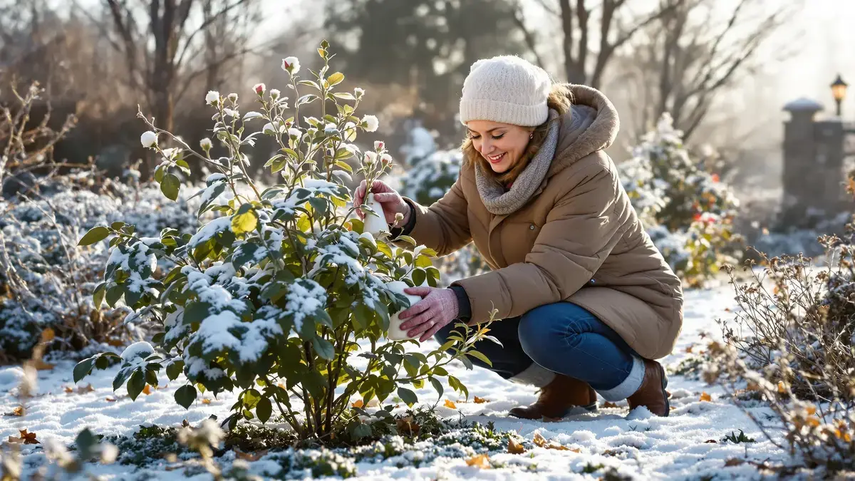 Dit eenvoudige tuinaccessoire dat door 90% van de tuinliefhebbers wordt genegeerd, kan uw rozenstruiken tegen de sneeuw beschermen